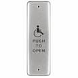 RCI 941 Series Handicap Push Plate with Push to Open Symbol - Momentary Electronic Switch
