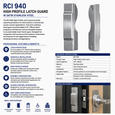 RCI 940 High Profile Latch Guard in Satin Stainless Steel