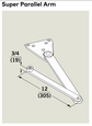 DORMA 8916 Series Surface Closer, SPA-Super Parallel Arm, Adjustable Size 1-6