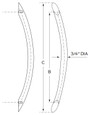 Ives Ives 8800 Greenwich Arc Offset Solid Door Pull 8800