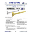Cal-Royal A9820 Series - 48" Rim Exit Device, Exit Only