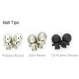 Emtek Emtek Decorative Hinge Tips for Solid Brass Hinges - Ball Tip Set (4 Tips Per Set) EMTEK-HINGE-TIPS-BALL