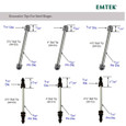 Emtek Emtek Decorative Hinge Tips for Solid Brass Hinges - Ball Tip Set (4 Tips Per Set) EMTEK-HINGE-TIPS-BALL