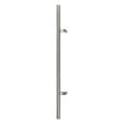 Ives 9264 Offset Long Door Pull with 1-1/4" Tubular Bar – Rounded Tips, Satin Stainless Steel (630), full-length product view