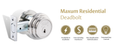 Medeco Maxum Residential  Deadbolt, Single Cylinder, Biaxial, G3 Keyway