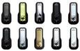 Lockey M210 Mechanical Pushbutton Deadbolt – available finish options including Jet Black, Satin Chrome, Bright Brass, Satin Brass, and White