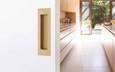 Emtek Emtek 222307 Modern Rectangular Brass Flush Pulls (2" x 7") - Knurled EMTEK-222307