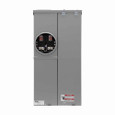Eaton CMBB150BTS Eaton’s CMBB Residential Meter Breaker Type CH Non-EUSERC, Meter mains,150A, 120/240V, Ring, 22 kAIC, Surface mounting, Box size A, Aluminum bus, Overhead/underground feed, Four-jaws, 1 socket, #6-250 kcmil line, #6-250 kcmil ground