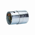 Eaton CS8365 locking plug, #10-6 AWG, 50A, Industrial, 250V, Back wiring, Steel, Armored, Non-NEMA, Three-pole, Four-wire, Steel, 0.68 to 1.13 in, California standard