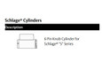 Medeco Medeco 2020097 - 6 Pin Knob Cylinder for Schlage S Series MED-2020097