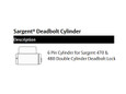 Medeco Medeco 200902 - 6 Pin Double Cylinder Deadbolt for Arrow D & E Series, Sargent 470 & 480 MED-200902