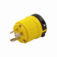 Eaton CRL620P corrosion resistant locking plug, #14-10 AWG, 20A, Industrial, 250V, Back wiring, Yellow, Safety grip, Corrosion resistant, L6-20, Two-pole, Three-wire, Thermoplastic, 0.38 to 1 in