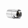 Eaton CS6365 locking plug, #10-6 AWG, 50A, Industrial, 125/250V, Back wiring, Steel, Armored, Non-NEMA, Three-pole, Four-wire, Steel, 0.68 to 1.13 in
