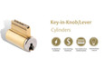 Medeco Medeco 1065244 - 5 Pin Rim Lazy Motion Rim Type Cylinder To Inside Cylinder w/ Emtek Tailpiece MED-1065244