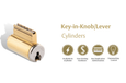 Medeco 1012040 - 6 Pin Lazy Motion Rim Type for Kwikset Single Cylinder Deadbolts Except Powerbolt