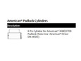Medeco Medeco 2020000 - 6 Pin Cylinder for Abus Padlock Series 83KNK, American 3600/3700 Padlock, Master 29 and 6600 6700 Pro Series MED-2020000