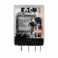 Eaton D1PR1R1 D1 Series General Purpose Plug-In Relay, Plain cover, 12 Vdc coil, 188 Ohms resistance, Plug-in terminal, SPDT contact configuration, 20A contact rating, Silver alloy contacts, IP40 enclosure
