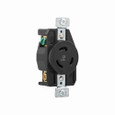 Eaton CWL520R-BU locking receptacle, Bulk pack, #14-8 AWG, 20A, Industrial, 125V, Back and side wiring, Black, Single, L5-20, Two-pole, Three-wire, Glass-filled nylon, -40° to 115°C