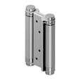 Deltana DASHS Double Action Saloon Hinge, Brushed Stainless finish, 5" height - front view