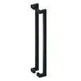 Deltana SSPOBB36 36-Inch Back-to-Back Modern Offset Door Pulls in Paint Black – front view