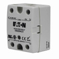 Eaton D93250ACZ1 D93 Series Solid-State Relay, 90-280V input voltage, 24-280V output voltage, Zero cross switching type, 50A rated operational current, Green LED, SPST-NO contact configuration, IP20 enclosure