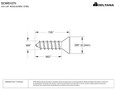 Deltana Deltana SCWS1075 Wood Screw, Steel, #10 x 3/4" DEL-SCWS1075