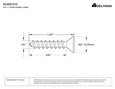 Deltana Deltana SCWS1010 Wood Screw, Steel, #10 x 1" DEL-SCWS1010