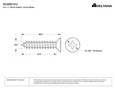 Deltana Deltana SCWB1010 Wood Screw, Solid Brass, #10 x 1" DEL-SCWB1010