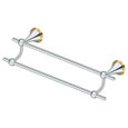 Deltana KH2006 KH Series Traditional 24" Double Towel Bar, Solid Brass, Limited