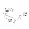 DORMA P86 Parallel Arm Soffit Bracket, For Non-Hold Open and Plunger Hold Open Arms