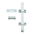Ives SB453 Heavy-Duty Steel Surface Bolt 8-inch in Satin Chrome (652) finish with strike plates