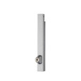 Ives SB1630 Heavy Duty Steel Locking Surface Bolt with Keyed Security, 626 Satin Chrome finish, side profile view showing key cylinder