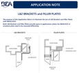 BEA MAG5LZUL - (2) L Brackets and (2) Z Brackets for Double 1200 Lb Maglocks