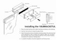 BEA BEA 10UBRACKETUL - Bracket Kit for Mounting a Maglock to a Glass Door up to 0.50" Thick 10UBRACKETUL