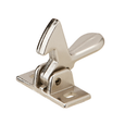 Ives Model 2 Elbow Catch Cast Aluminum Spring Loaded Cabinet Latch in 645 Bright Nickel finish
