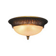 Deltana GL611-12ATK Resin Flush Ceiling Lamp, 15-1/4"x7-3/8"