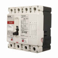 Eaton FW4080J0L Series C complete molded case circuit breaker, F-frame, FW, adj. thermal, adj. magnetic trip, Four-pole, 80A, 690 Vac, 40 kAIC at 415 Vac, 35 kAIC at 480 Vac, 25 kAIC at 600 Vac, Line/load, Feed-thru, 0% protected neutral pole