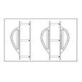 TownSteel TownSteel MRX-A-41 Single Dummy - Satin Stainless Steel Ligature Resistant Arch Trim Mortise Lockset TWS-MRX-A-41