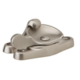 Ives 07B window sash lock in 619 Satin Nickel finish, top-angle view showing cam lever and mounting base