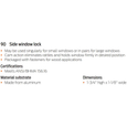 Ives Model 90 Side Window Lock with Cam Action - 25 Piece Pack