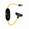 Eaton GFI11A239 portable GFCI, Watertight, 15A, #12 AWG, 6' (1.83m) cord length, Polycarbonate, 5-15, 3R, Tri tap plug type, Automatic reset, 120V 669224