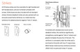 Schlage B250 Series strikes installation diagram showing standard strike, strike box, drive-in strike, and wood frame reinforcer anchored to door jamb stud