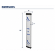 BEA 10LPR36HW Full Length ADA Actuator with 36" Vertical Actuation Bar - Weather-Resistant Stainless Steel Construction