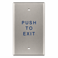 BEA 10PBOX stainless steel single gang plain faceplate push plate with no text or logo, 2.75 by 4.5 inch