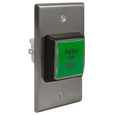 BEA 10ACPBSS1 - Access Control Push Button, 2" by 4" Illuminated Green Button "Push to Exit", Momentary Switch, No Delay, 10 AMP at 125/250 V AC