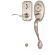 Weslock 1441 Lexington Handleset with Bordeau Lever, Satin Nickel finish - complete set with deadbolt keyed one side and interior thumbturn