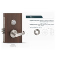 TownSteel TownSteel MSS Series Exit Function - Heavy Duty Sectional Mortise Lock , Non-Keyed TWS-MSS-31