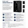 BEA 10BOX24SGSM Single-Gang Surface-Mount Box 2.75" x 4.5" for Push Plates and Actuators