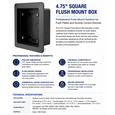 BEA 10BOX475SQFM 4.75" Square Flush-Mount Push Plate Box