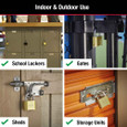 Master Lock Master Lock 175 Resettable Combination Brass Padlock, Set-your-own 4-Digit Combination 175